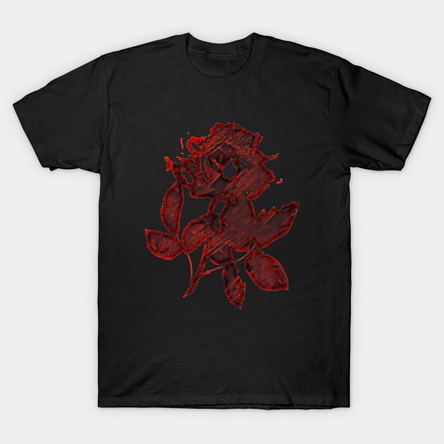 Red Cherry Maple Leaf T-Shirt by Alemway
